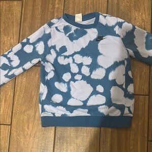Nike Blue and White Cloud Pattern Sweatshirt